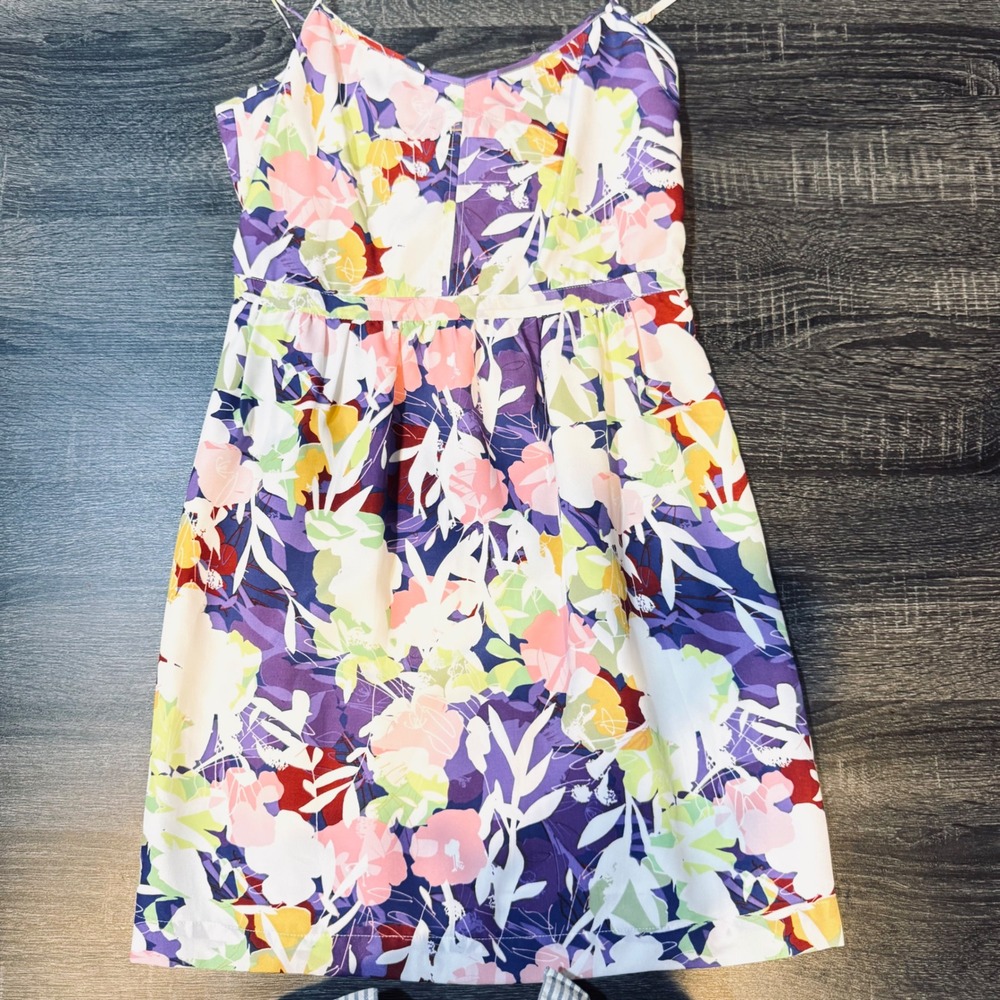 NWT J.Crew Floral Cami Spaghetti Strap Mini Sundress MultiColor Pocket Size 8‎ - Picture 3 of 12